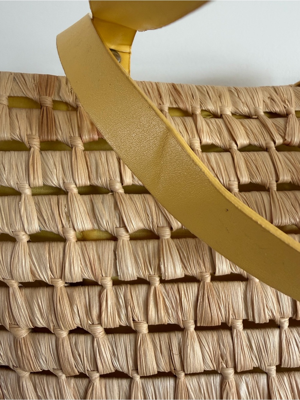 Jeanne Lottie Yellow Straw Tote Bag - Picture 8 of 10
